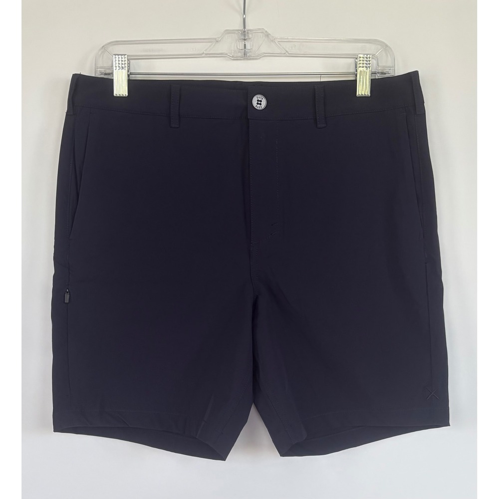 Cuts Clothing Men Navy Blue Tech Short Size 30 Flat Front Performance Active New